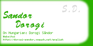 sandor dorogi business card